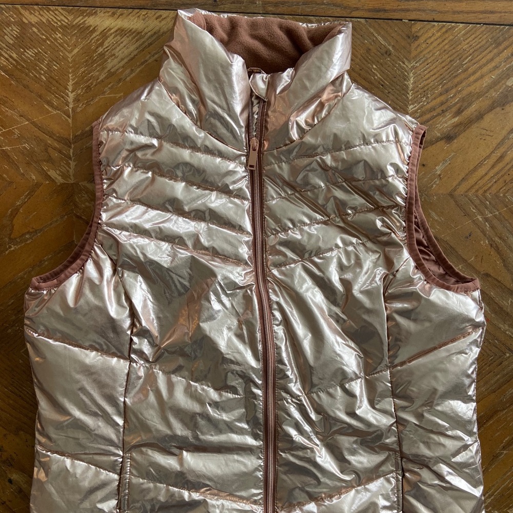 Rose gold puffer vest
